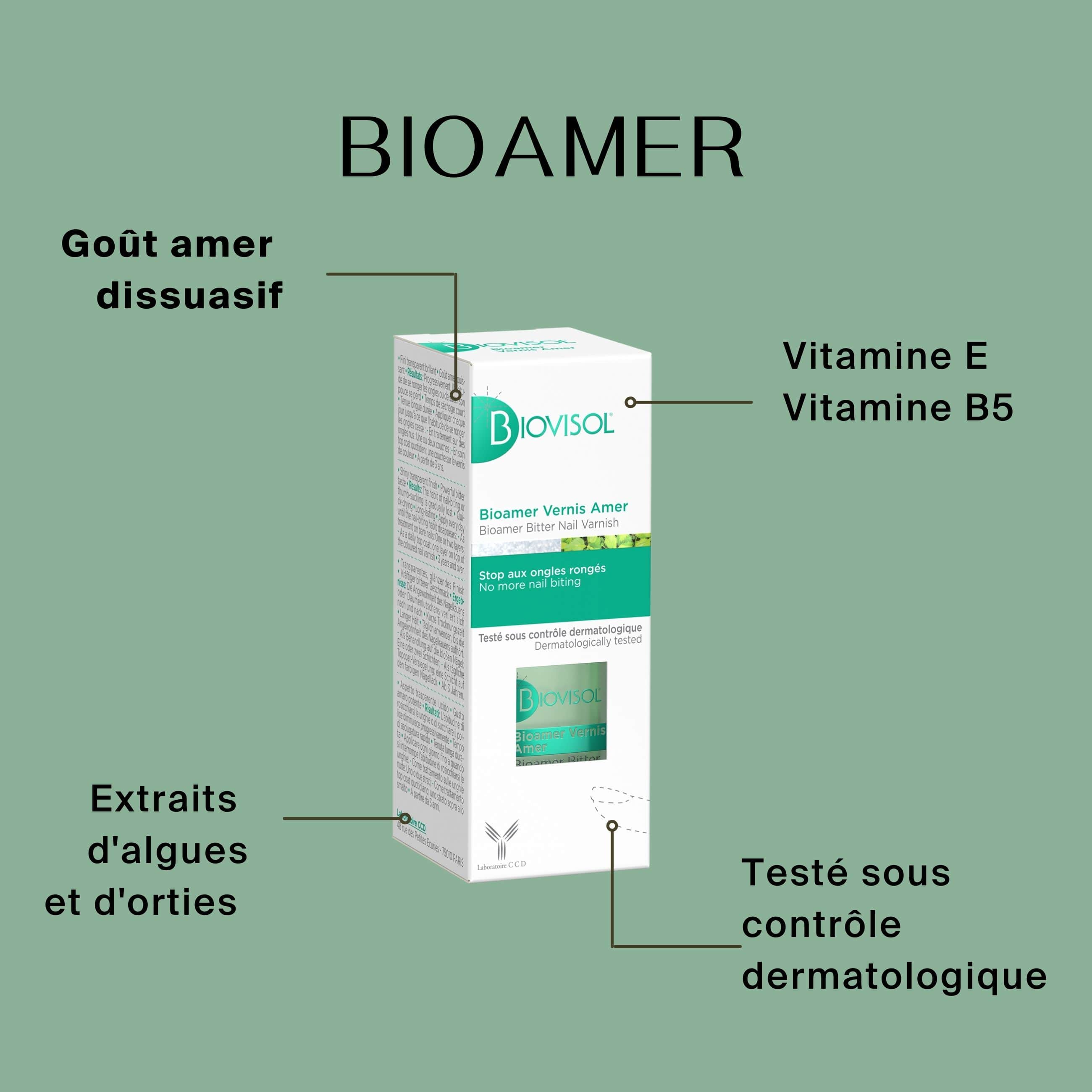 Bioamer Biovisol - Vernis amer pour ongles rongés - Laboratoire CCD